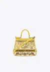 Dolce & Gabbana Sicily Majolica Fabric Medium Bag In Yellow