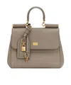 Dolce & Gabbana Medium Sicily Leather Handbag With Padlock Detail