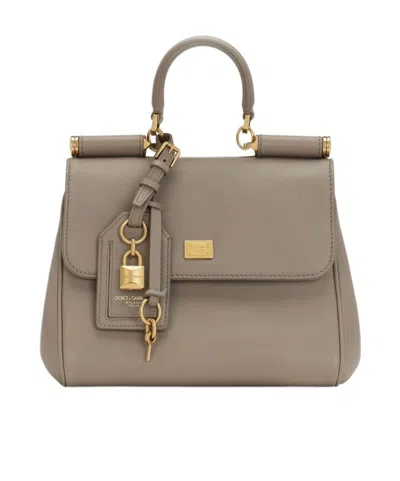 DOLCE & GABBANA DOLCE  GABBANA SICILY FOLDOVER TOP TOTE BAG