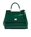 Dolce & Gabbana Medium Sicily Patent-leather Tote Bag In Green