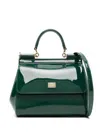 Dolce & Gabbana Medium Sicily Patent-leather Tote Bag In Grün