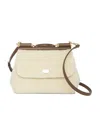 Dolce & Gabbana Medium Sicily Shearling Tote Bag In Nude