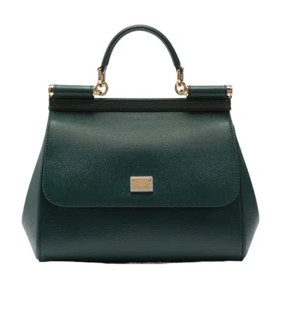 Dolce & Gabbana Medium Sicily Shoulder Bag In Green
