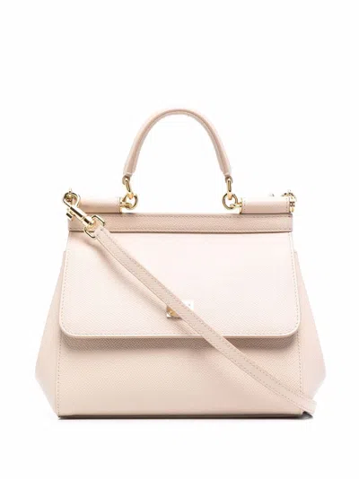 Dolce & Gabbana Medium Sicily Shoulder Bag In Neutrals