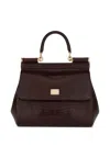 Dolce & Gabbana Women Violet Handbag With Adjustable And Removable Shoulder Strap And Logo Plaque On In Burgundy
