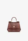 Dolce & Gabbana Logo-plaque Snakeskin Tote Bag In Multicolor