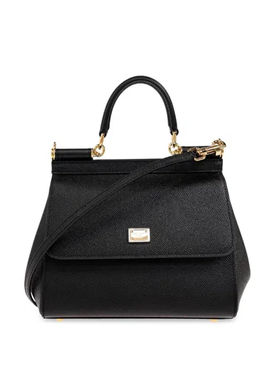 Dolce & Gabbana Medium Sicily Tote Bag In Black
