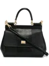 Dolce & Gabbana Mini Sicily Shoulder Bag In Black