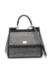 Dolce & Gabbana Sicily Medium Handbag With Crystals In Black