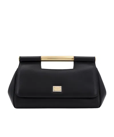 Dolce & Gabbana Medium Sicily Tote Bag In Black