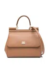 Dolce & Gabbana Small Sicily Shoulder Bag In Brown