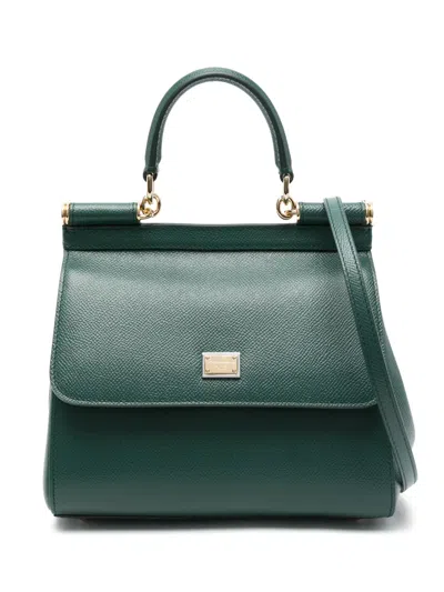 Dolce & Gabbana Medium Sicily Tote Bag In Green
