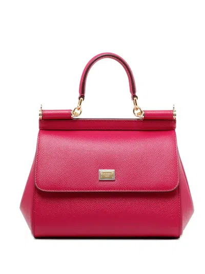 Dolce & Gabbana Medium Sicily Tote Bag In Pink