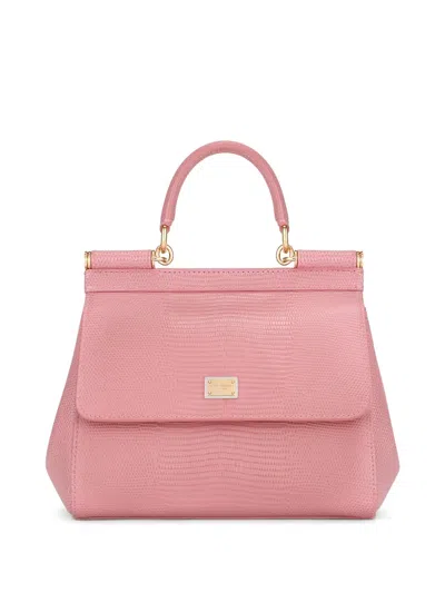 Dolce & Gabbana Medium Sicily Tote Bag In Pink