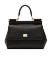 Dolce & Gabbana Medium Siicily Shoulder Bag In Black