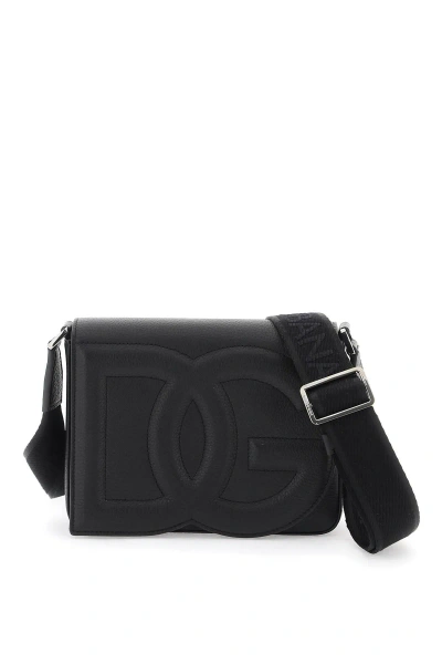 Dolce & Gabbana Medium-sized Dg Logo Shoulder Bag In Black