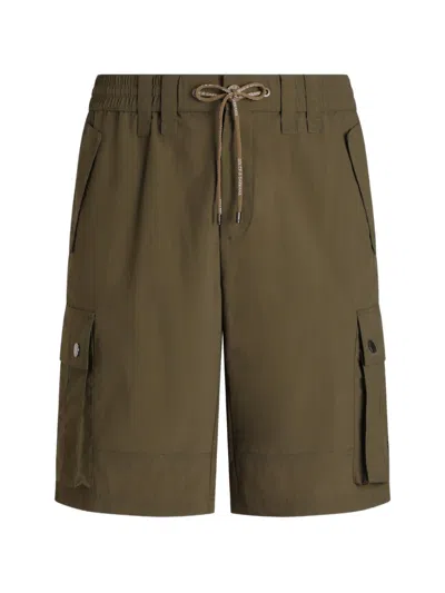 Dolce & Gabbana Mid Length Swim Boxer Multiple Pockets In Animal Print