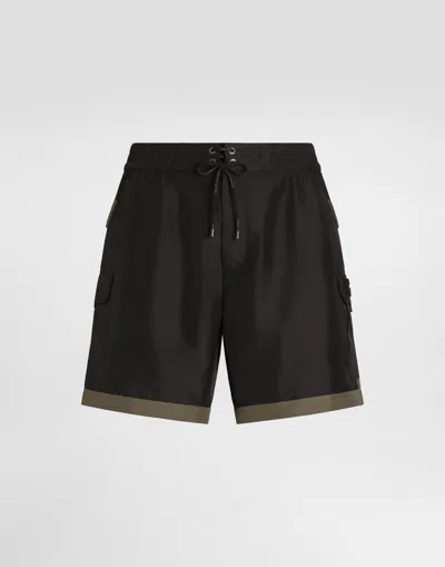 Dolce & Gabbana Medium Swim Boxer Shorts In Black