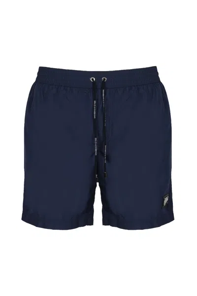 Dolce & Gabbana Medium Swim Boxers In Azul