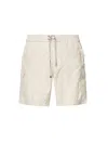Dolce & Gabbana Nylon Swim Trunks Elastic Waistband In Beige