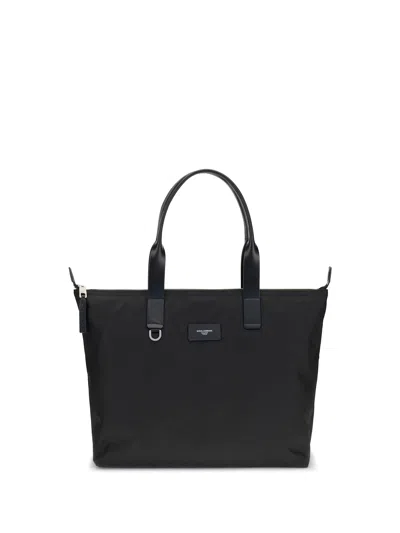Dolce & Gabbana Zippered Tote Bag With Leather Handles In Black