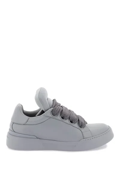 Dolce & Gabbana Mega Skate Sneakers In Grafite (grey)