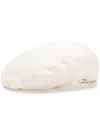 Dolce & Gabbana Mélange-effect Linen Flat Cap In White