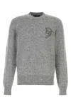 Dolce & Gabbana Melange Grey Nylon Blend Sweater In Grigiochiaro5