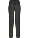 Dolce & Gabbana Straight Leg Trousers Crease Detailing Pockets In Grey