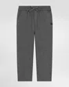 Dolce & Gabbana Melange Wool Mat Trousers In Gray