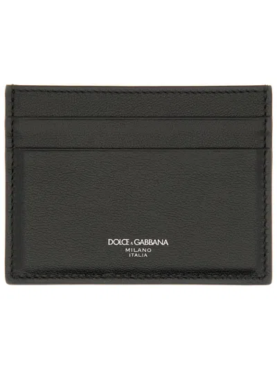 DOLCE & GABBANA DOLCE & GABBANA MEN CALFSKIN LEATHER CARD HOLDER