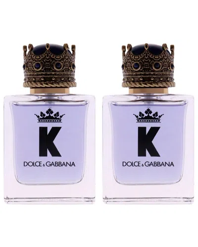Dolce & Gabbana Men's 1.7oz K Edt Spray Pack Of 2 In Transparent