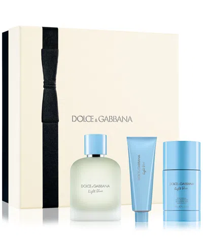 Dolce & Gabbana Men's 3-pc. Light Blue Pour Homme Eau De Toilette Gift Set In No Color