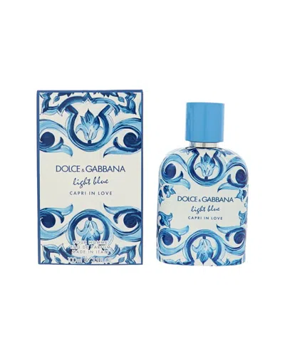 Dolce & Gabbana Men's 3.3oz Light Blue Capri In Love Edp In Transparent