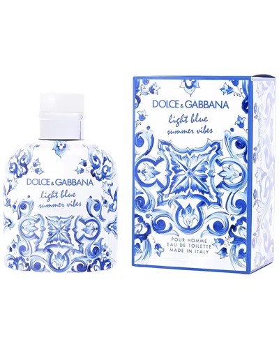 Dolce & Gabbana Men's 4.2oz Light Blue Summer Vibes Eau De Toilette In White