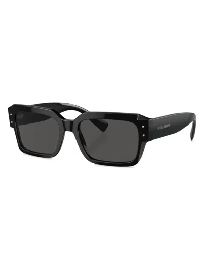 Dolce & Gabbana Men's 56mm Square Sunglasses In Black
