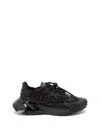Dolce & Gabbana Daymaster Black Leather Blend Sneakers In Multi