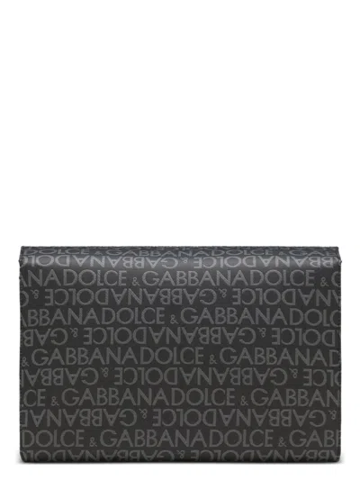 DOLCE & GABBANA MEN'S ALLOVER LOGO SHOULDER BAG