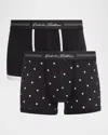 Dolce & Gabbana Men & Apos;s Mixed Solid And Polka Dot 2-pack Boxer Briefs In Black