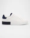 Dolce & Gabbana Dolce  Gabbana Portofino Logo Debossed Sneakers In Black