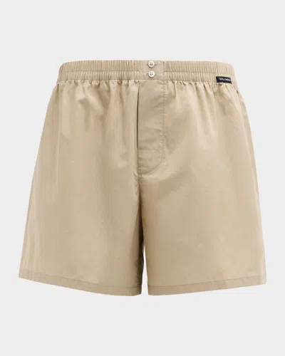 Dolce & Gabbana Men & Apos;s Sporty Cotton Boxers In Brown