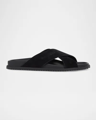 DOLCE & GABBANA MEN & APOS;S SUEDE CRISS-CROSS SANDALS