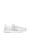 Dolce & Gabbana Two-tone Suede And Mesh Dg Aria Sneakers In Gray