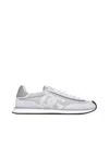 Dolce & Gabbana Man Grey Suede And Mesh Dg Aria Sneakers
