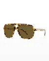 Dolce & Gabbana Men's Aviator Acetate Sunglasses In Gray
