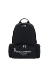 Dolce & Gabbana Logo-print Black Backpack With Functional Design In Black