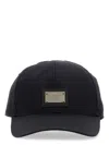 Dolce & Gabbana Logo Tag Embellished Baseball Cap In Blue