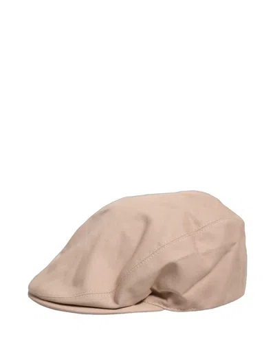 Dolce & Gabbana Men Beige Cotton Newsboy Cloth Capello Hat In Neutral