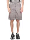 Dolce & Gabbana Bermuda Shorts With Logo Plaque In Multicolor