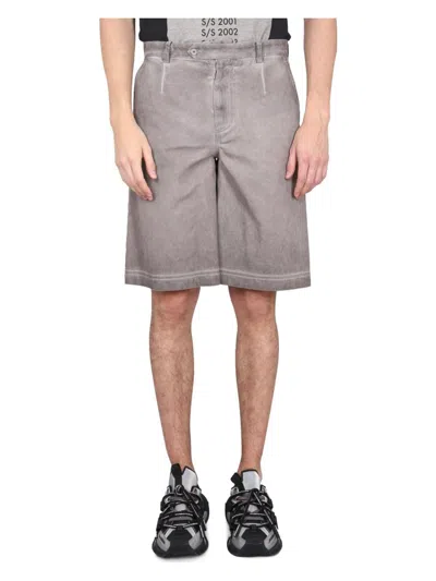 DOLCE & GABBANA MEN'S BERMUDA SHORTS WITH LOGO PLAQUE | SIZE 48 | GVO7HT